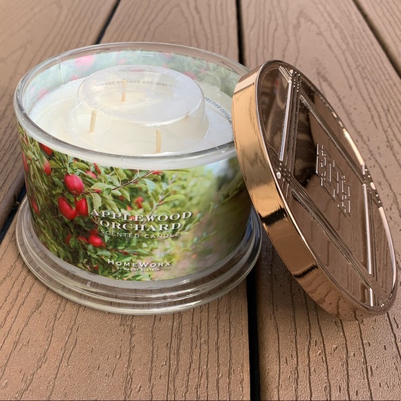 🆕HARRY SLATKIN HOMEWORX “APPLEWOOD ORCHARD” 4-WICK 18oz CANDLE NWT! - Picture 5 of 5
